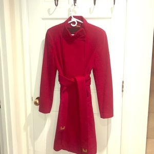 DIANE von FURSTENBERG RED COAT 12